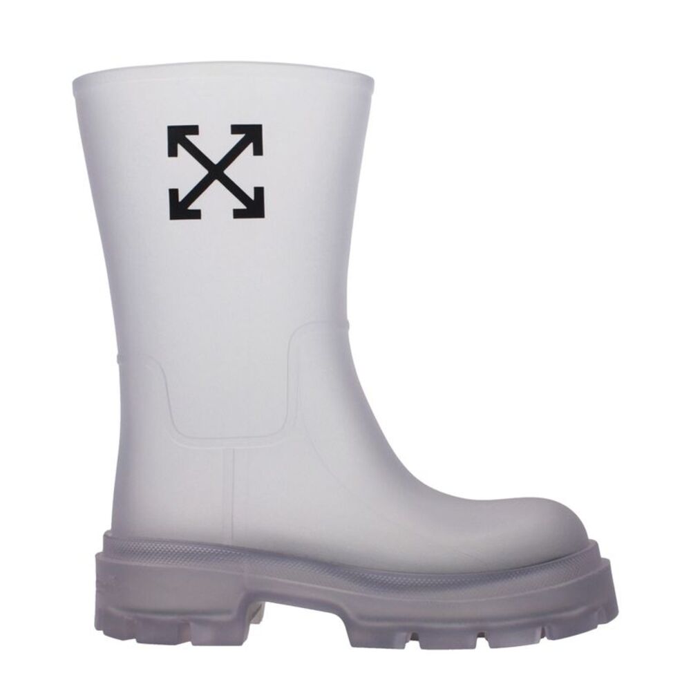 Off-White Transparent Pvc Ankle Women's Boots